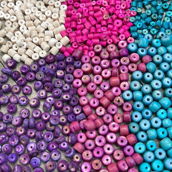 Colored Coconut Shell Coco Beads Mixed Lot DIy Jewelry Making Crafting Bundle - Picture 13 of 16